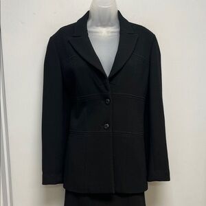 Carlisle Women’s Black Wool Skirt Suit – Size 6 & 8 (Blazer + Skirt)